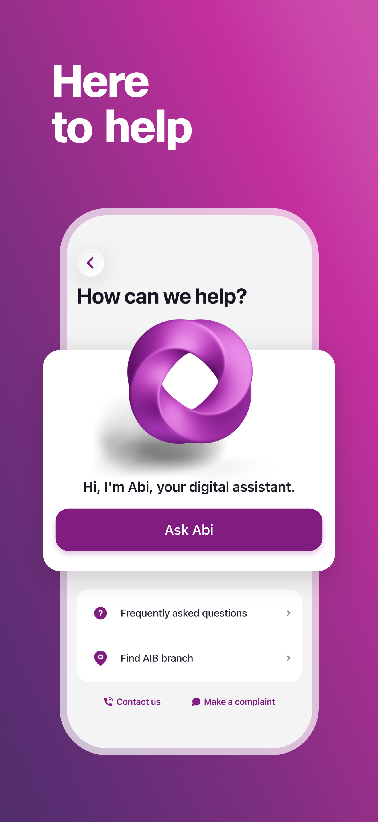 AIB Mobile: Here to help