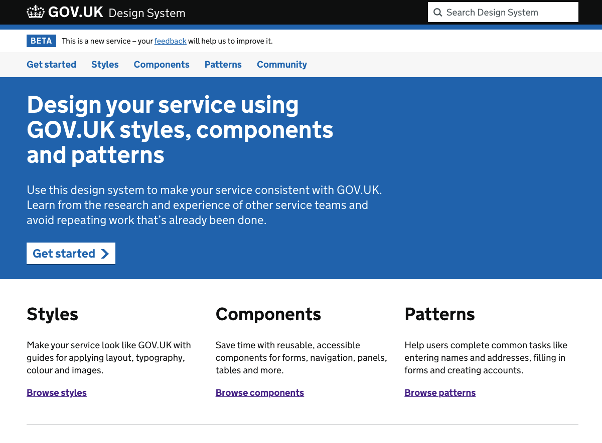 GOV.UK Design System