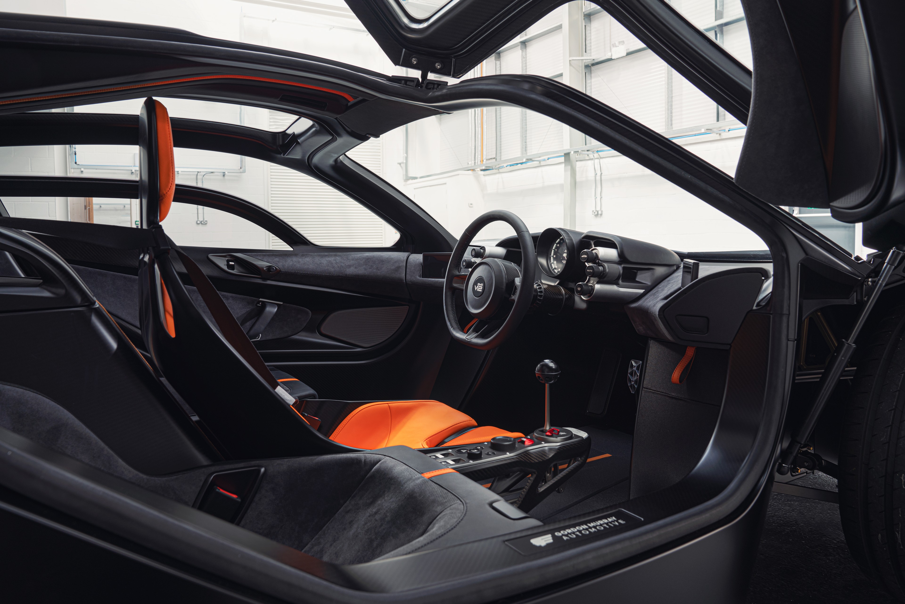GMA T.50 interior with doors open