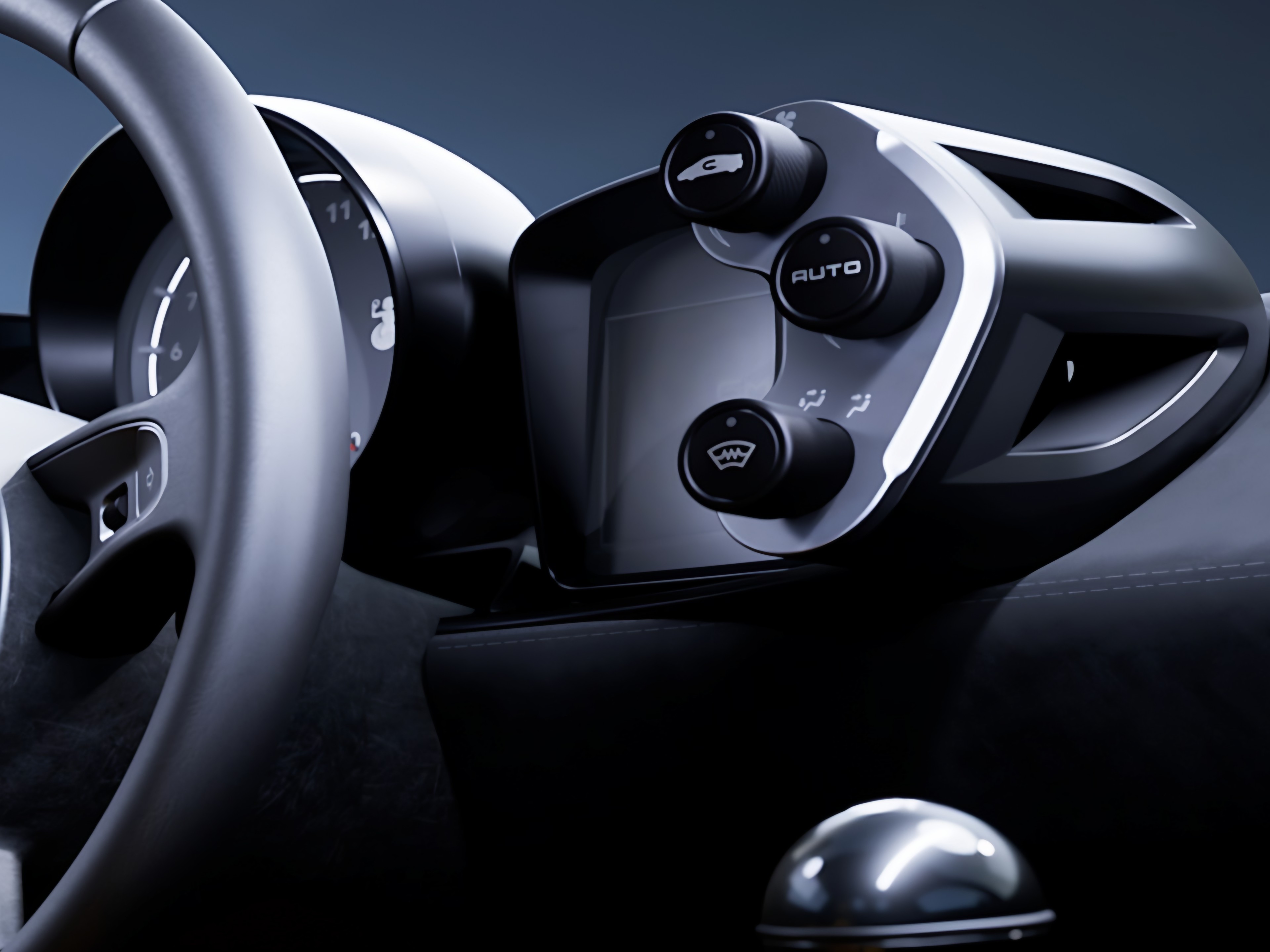 GMA rotational dials on the transmission column