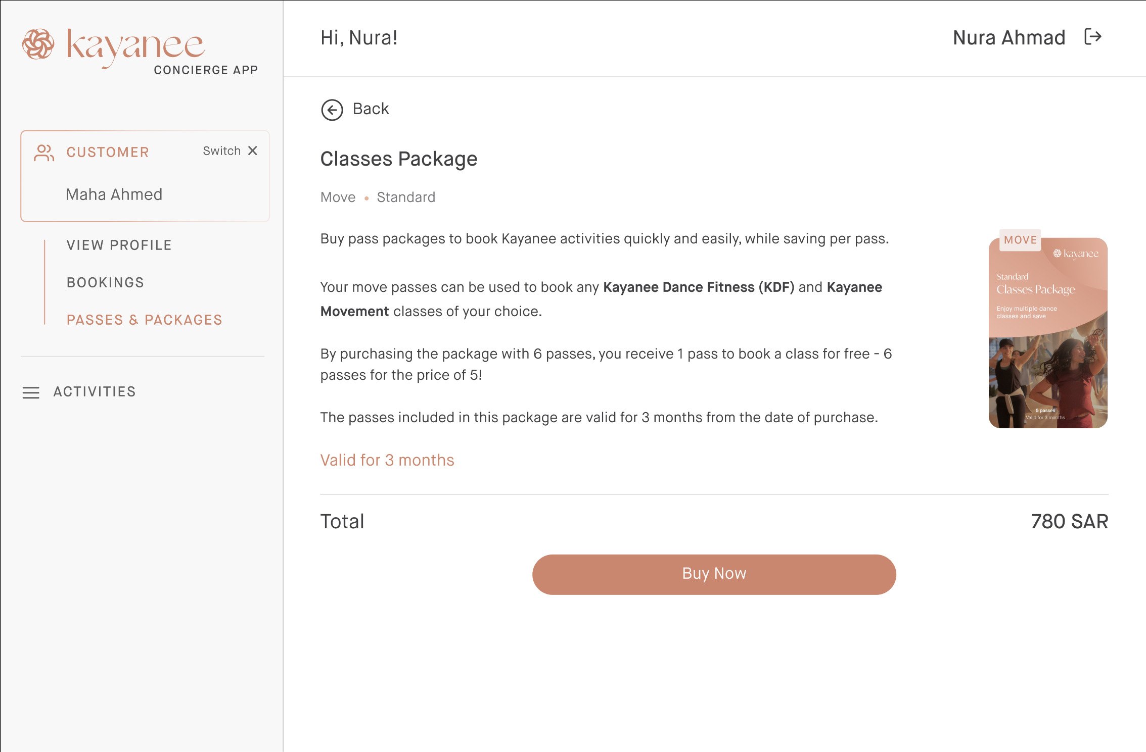 Kayanee booking package
