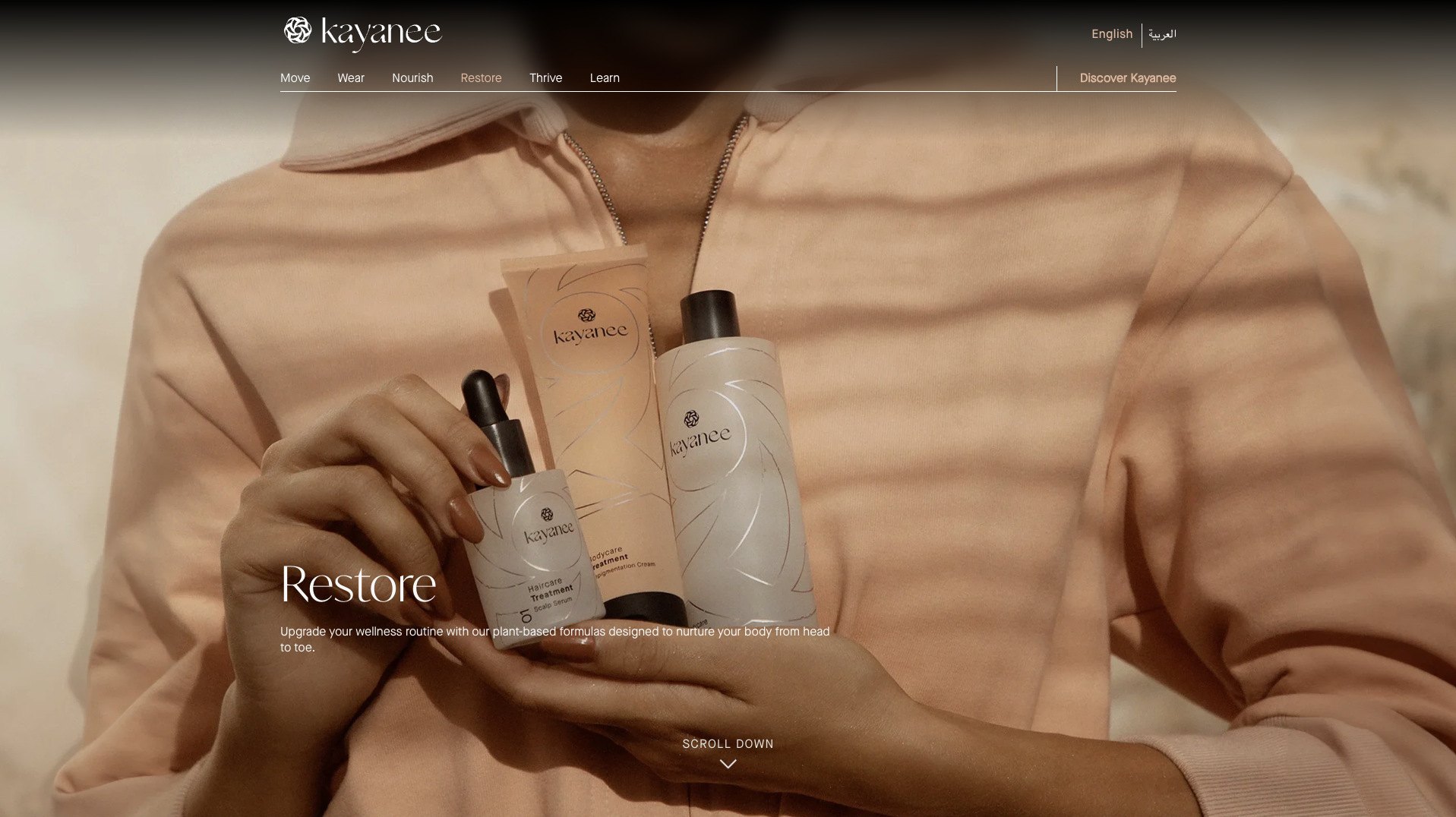 Kayanee website: restore page