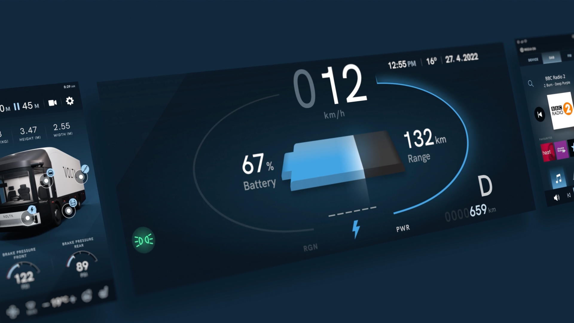 Volta Zero driver display interface
