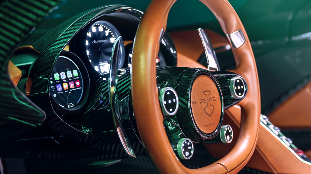 Zenvo Aurora steering wheel and digital-analogue dash